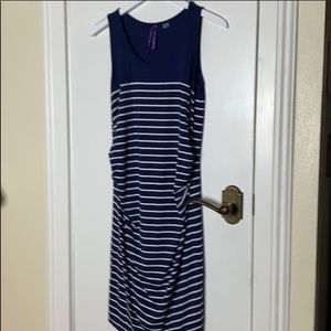 Seraphine striped maternity dress